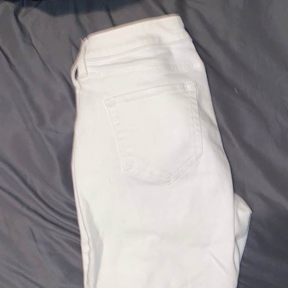 a.n.a Pants - White Skinny Ripped Jeans